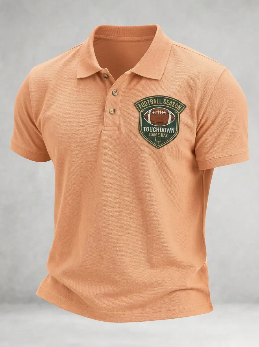Football Inspired Casual Polo Shirt