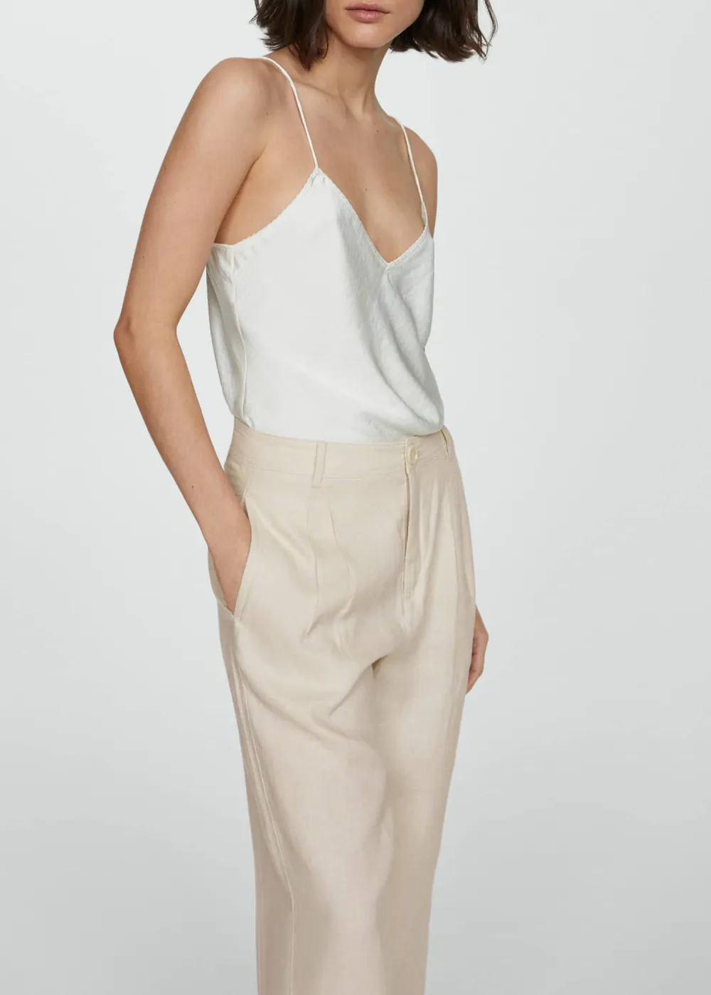 Linen Wideleg Pants