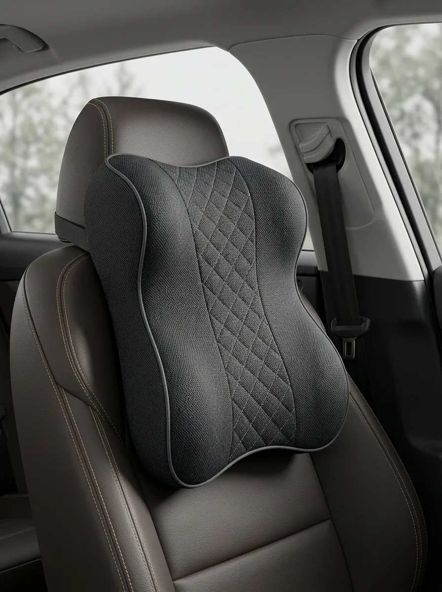 Quilted Detail Car Neck Pillow