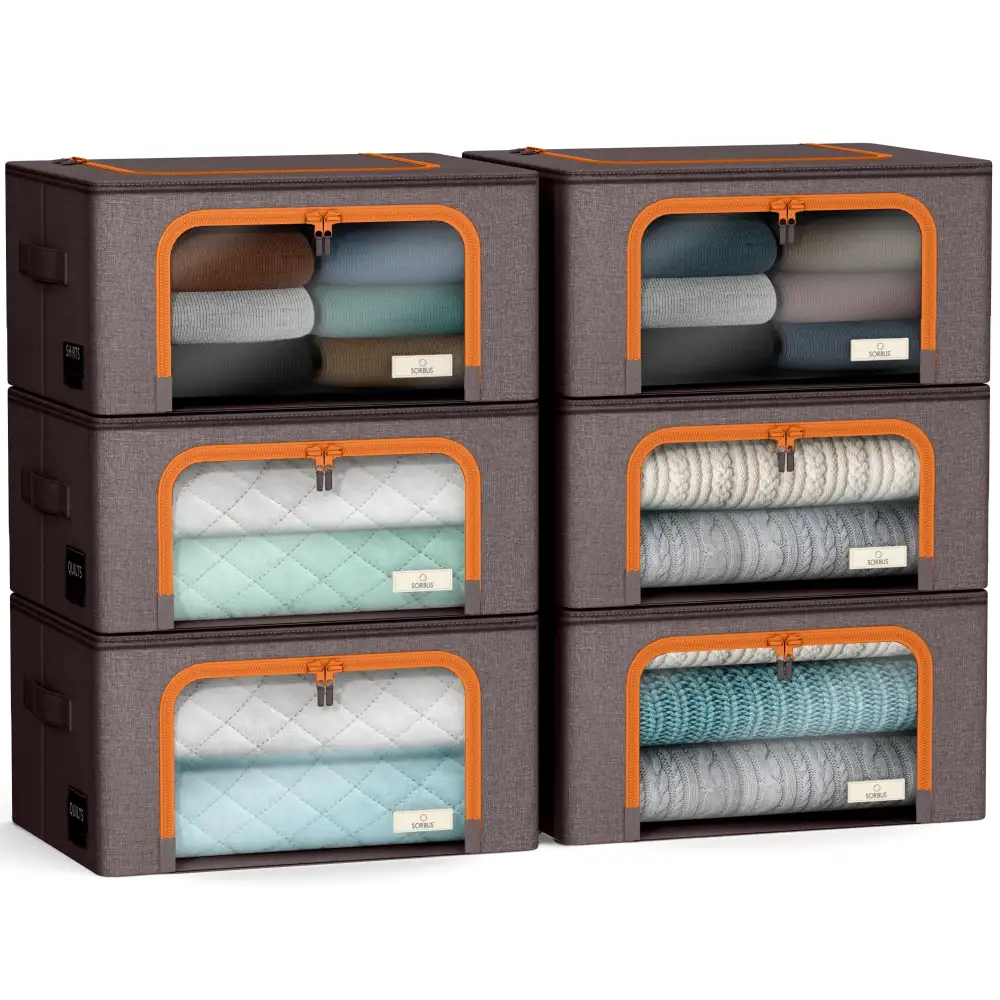 Compact Window Storage Bin Set