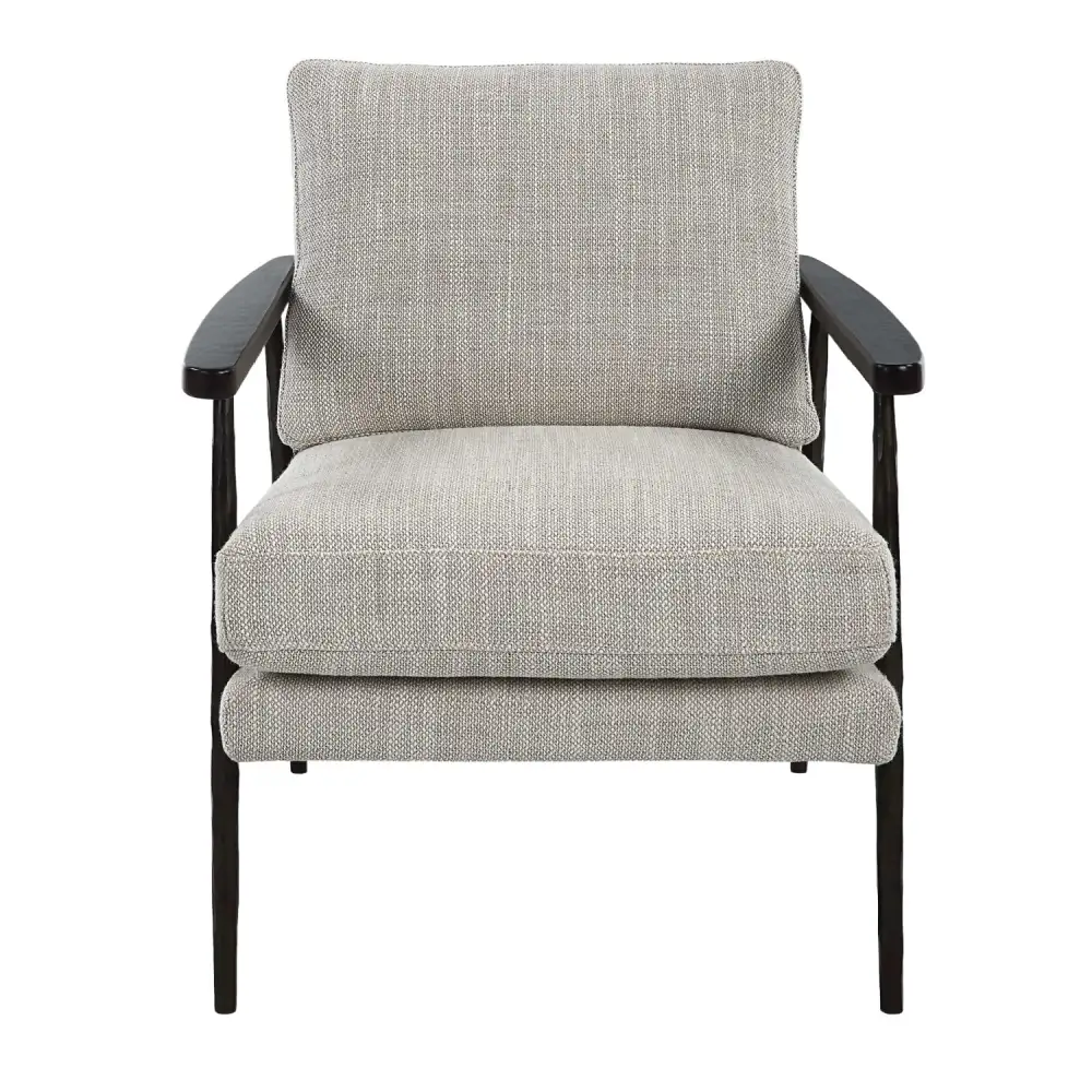 Neutral-Toned Fabric Accent Chair