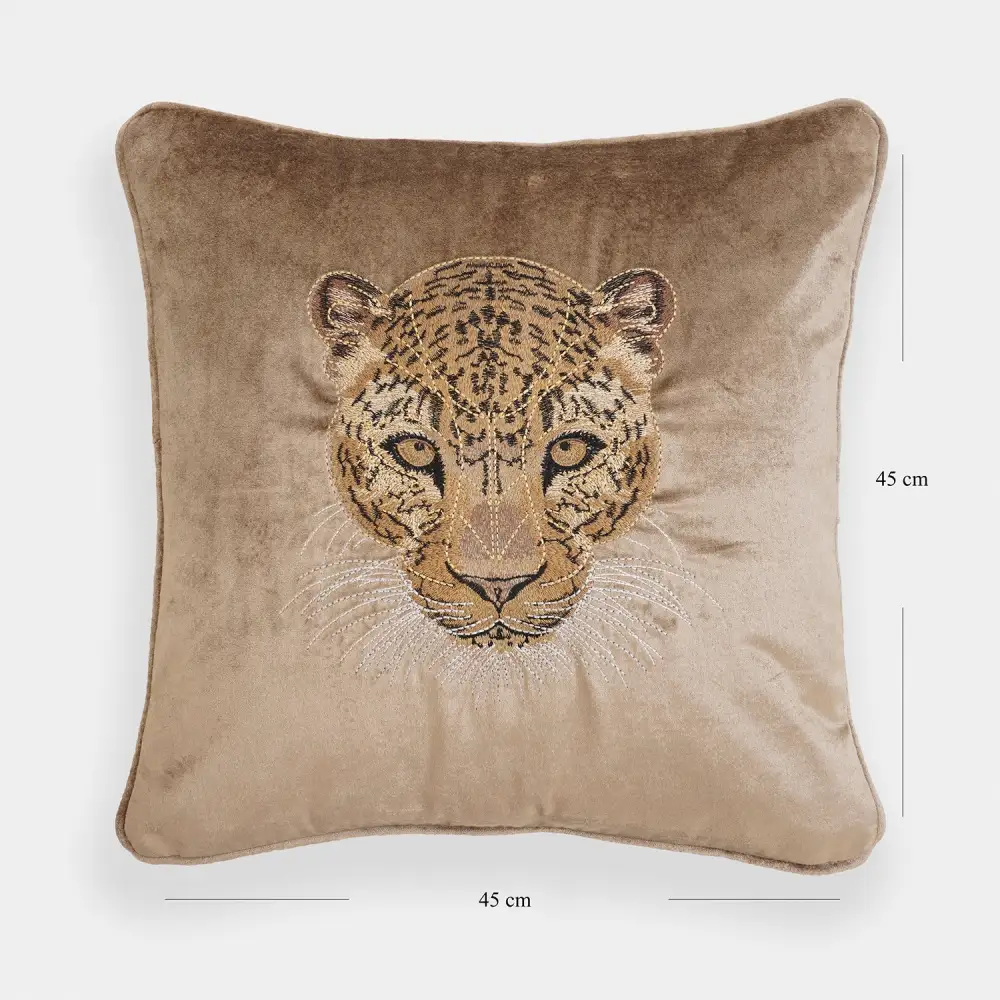 Taupe Leopard Accent Cushion Cover