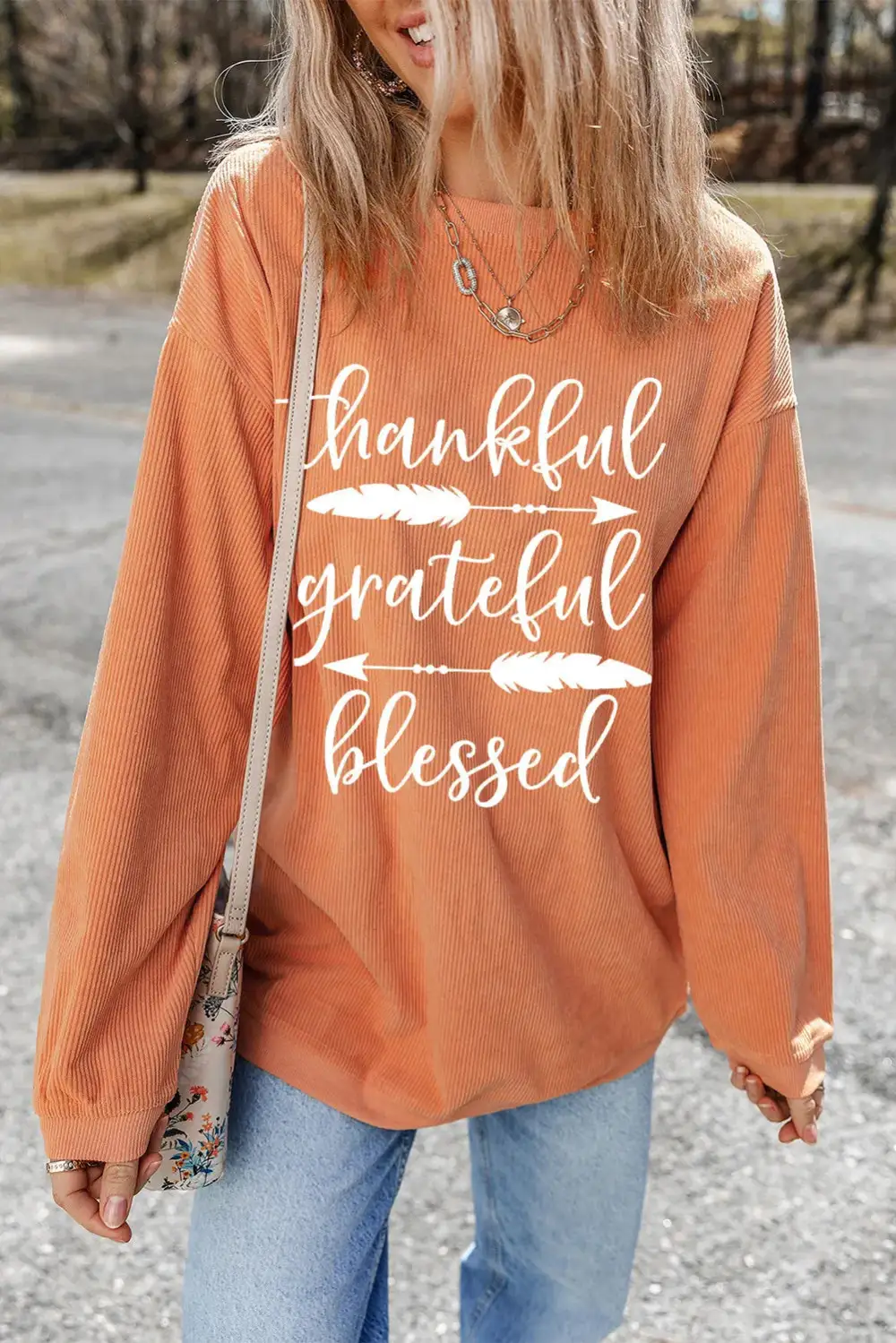 Essential Round Neck Graphic Sweatshirt