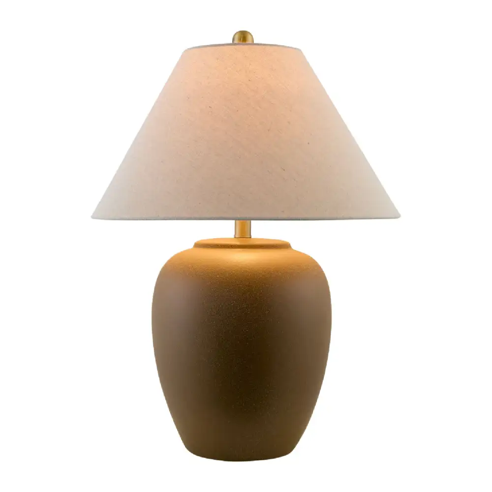 Linen Shade Ceramic Table Lamp