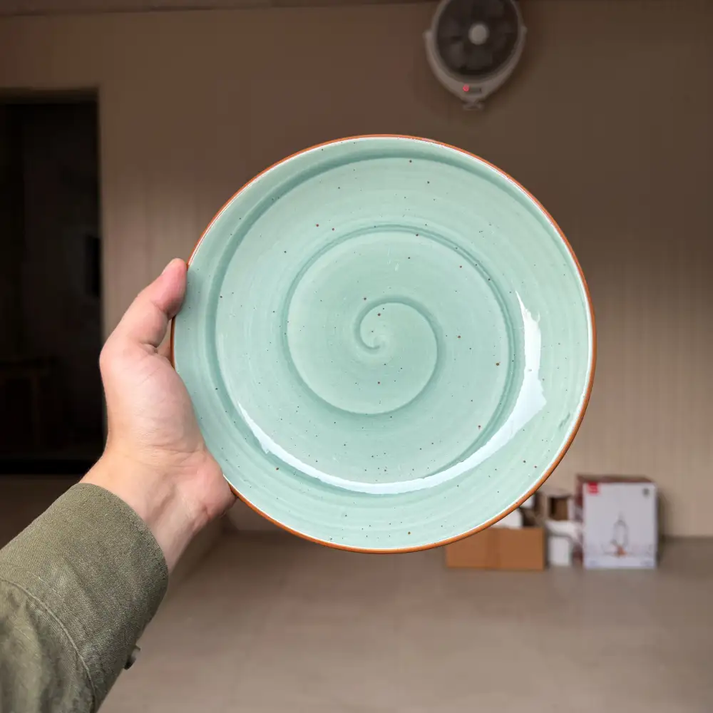 Practical Home Rimless Ceramic Dining Plate