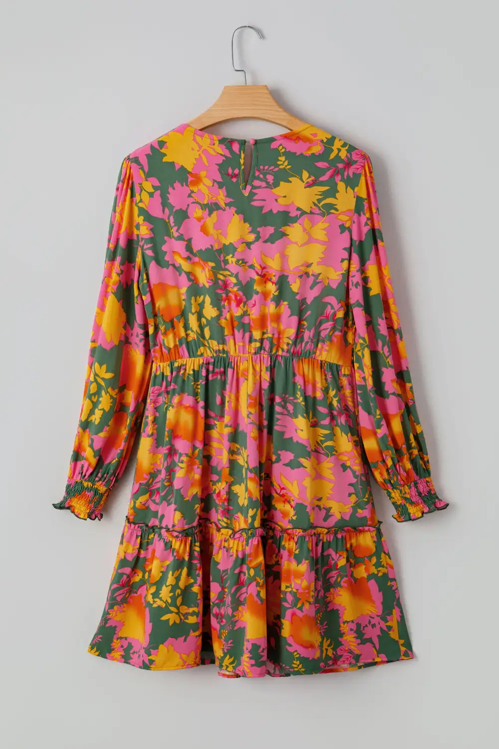 Balanced Detail Floral Printed Ruffle Mini Dress