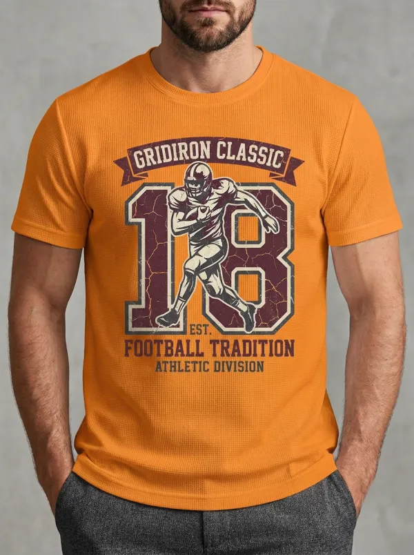 Men's American Football Gridiron Classic 18 Printed T-shirt