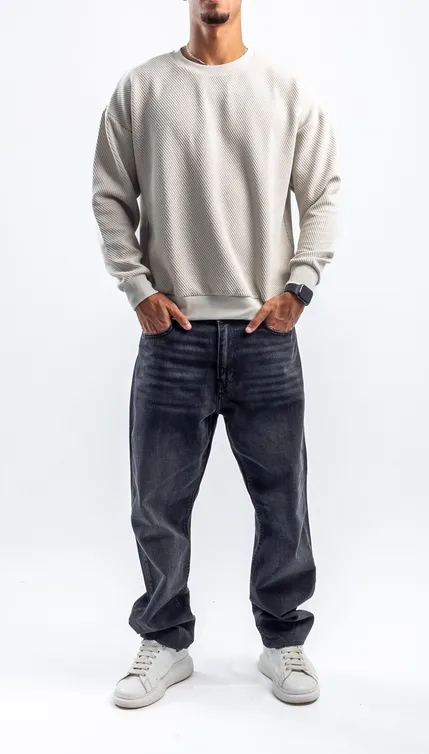 Mint Boxy Fit Crewneck Sweatshirt