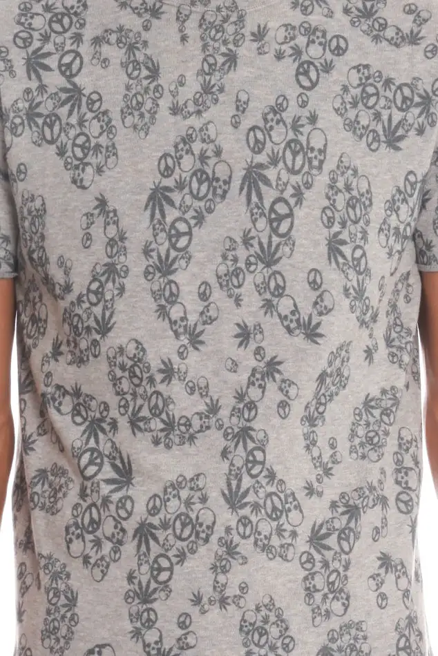 Short Sleeve Cotton Paisley T-Shirt