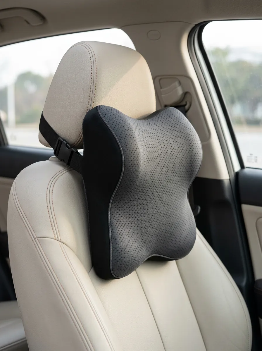 Neck-Support Perforated Memory-Foam Car Neck Support Pillow