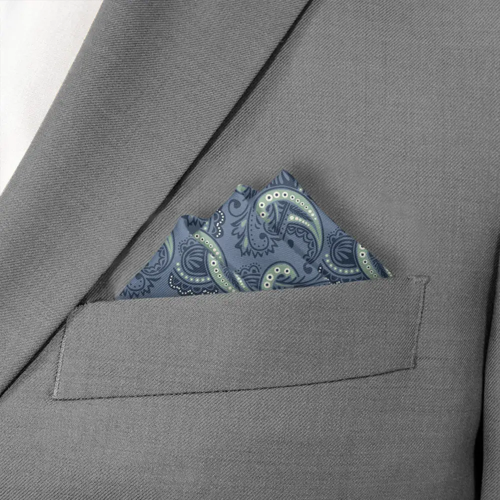 Sleek Refined Paisley Pocket Square