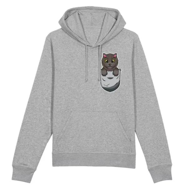 Peekaboo Cat Graphic Pullover Hoodie