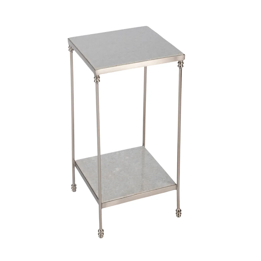 Marble Top Metal Frame Side Table