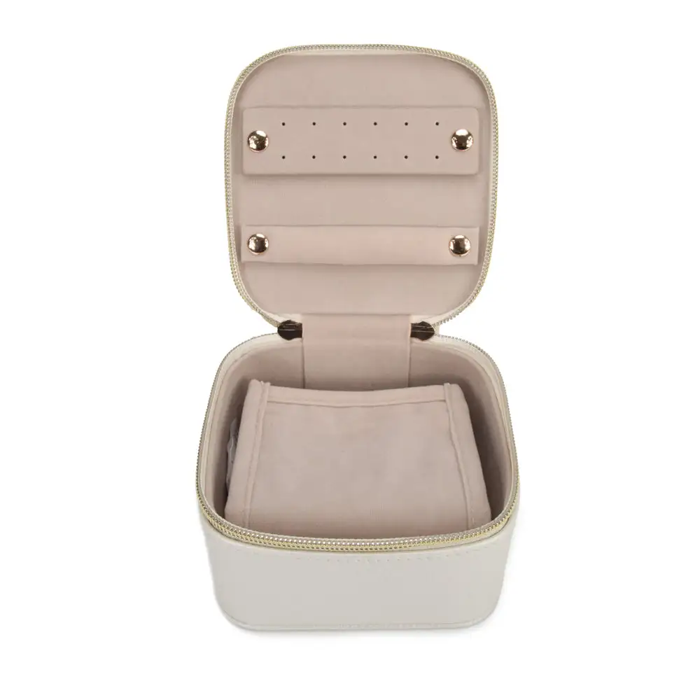 Leah Quilted Travel Jewelry Box