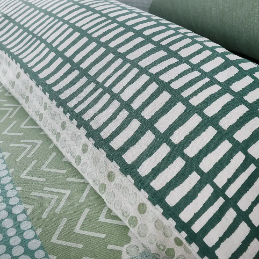 Modern Bedroom Reversible Geometric Cotton Duvet Cover Set