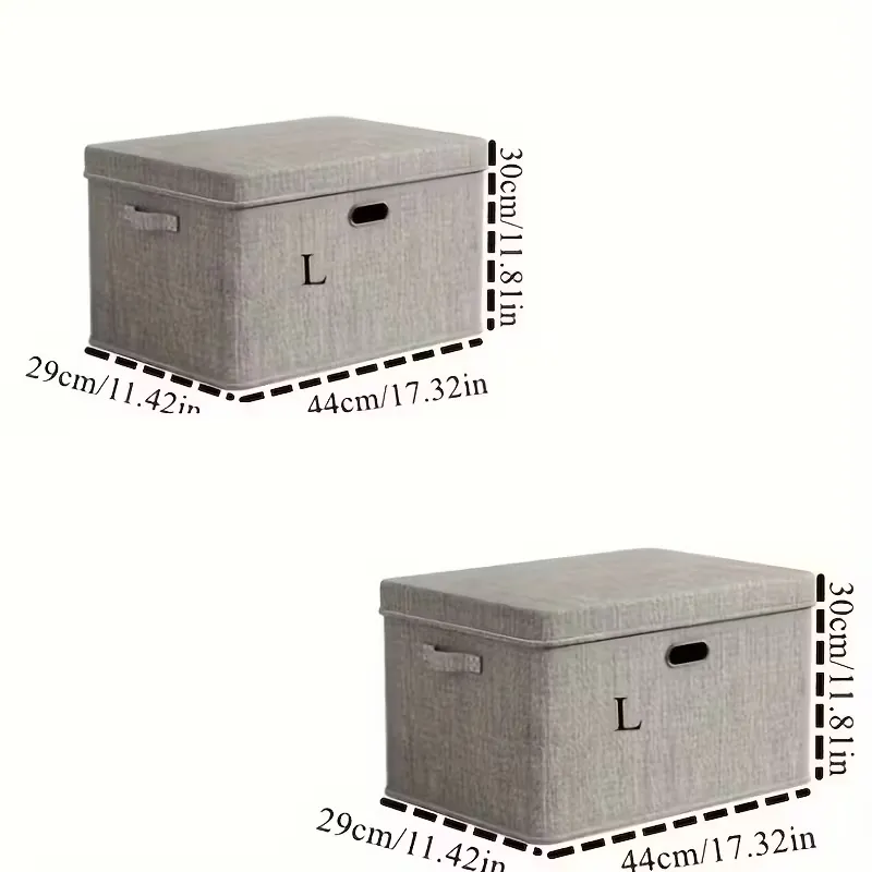 Foldable Fabric Storage Box with Lid