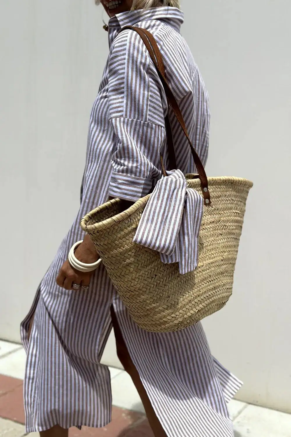 Three-Quarter-Sleeve Casual Dress