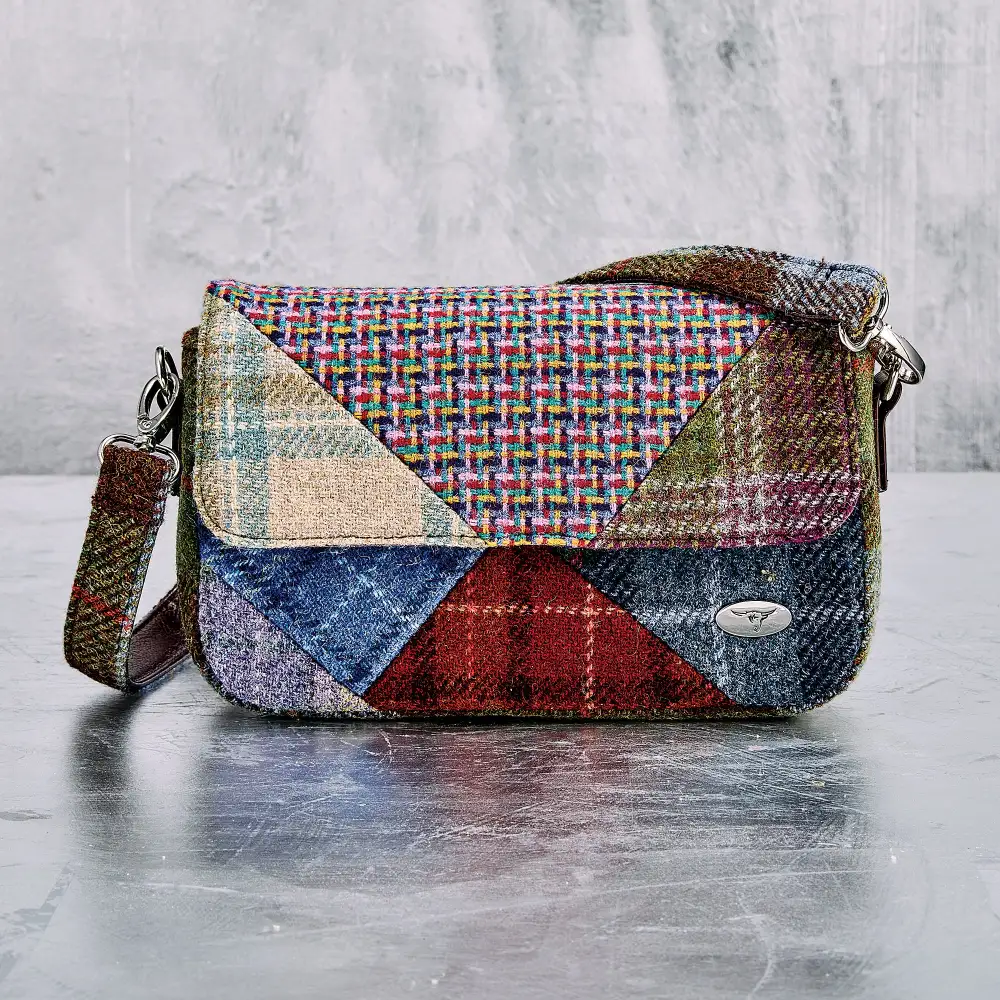 Tweed Patchwork Shoulder Bag