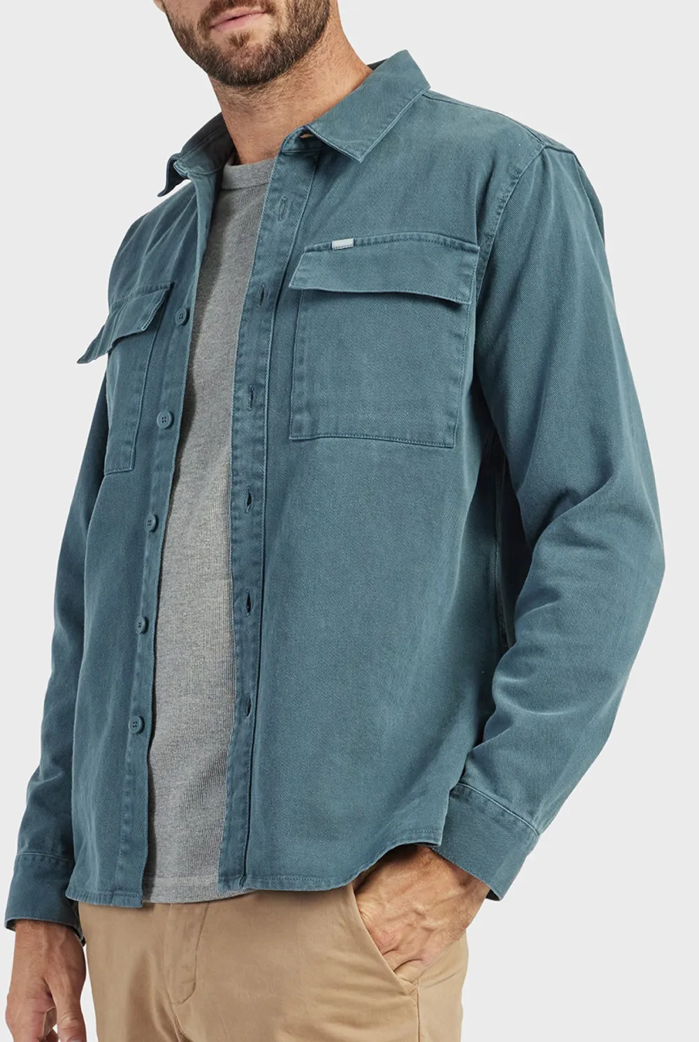 Casual Style Overshirt-Aloe beige