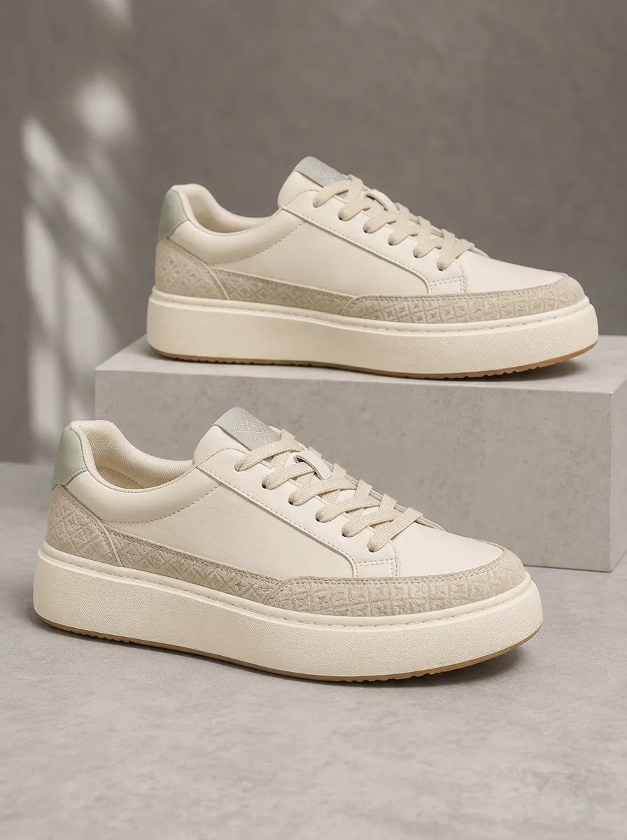 Men's Modern Minimalist Geometric Pattern Printed Casual Sneakers