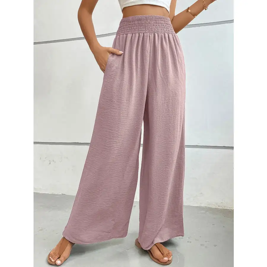 Soft High Waisted Wide Leg Pants