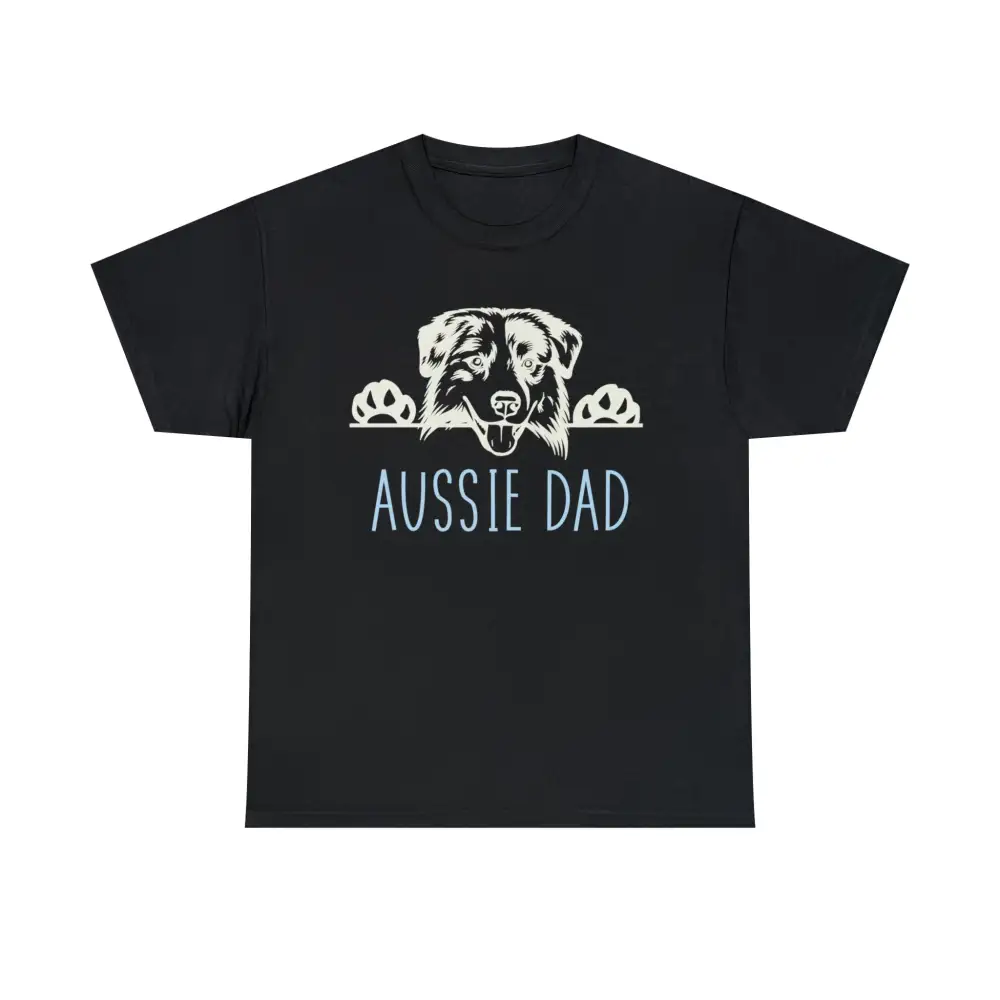 Aussie Dad with Australian Shepherd Dog