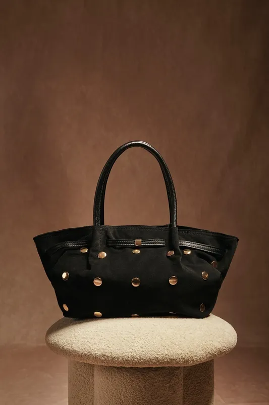 Bag Studded Shopper Bag Black