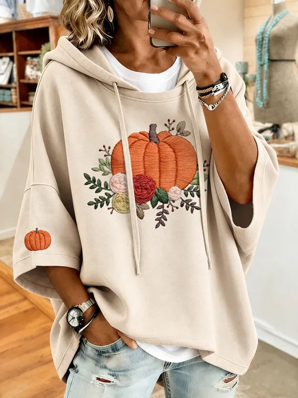 Women'S Casual Plaid Color Blocking Design Print Hoodie