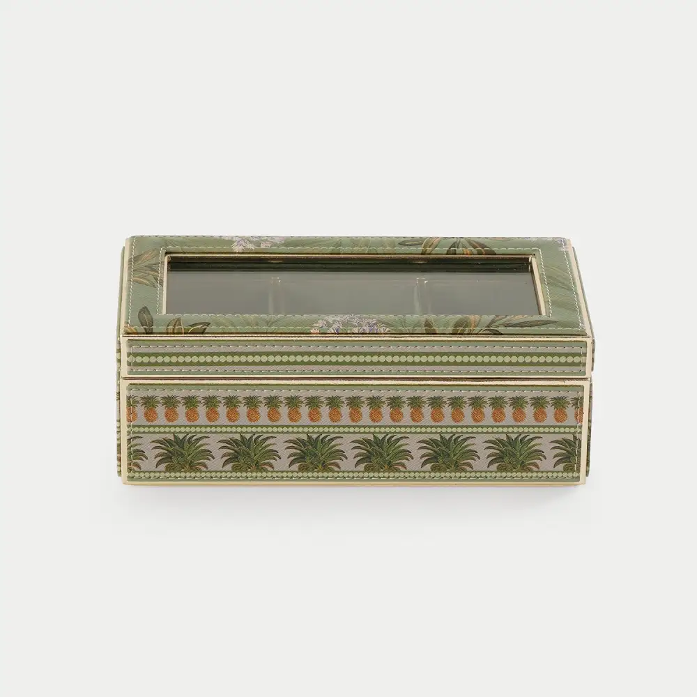 Green Three Slot Watch Organizer