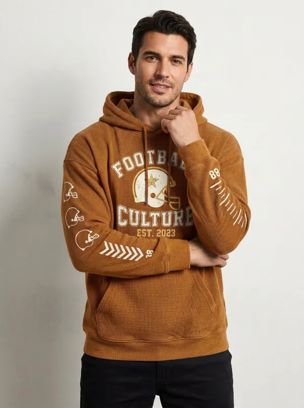 Men's Football Culture Helmet Hoodie