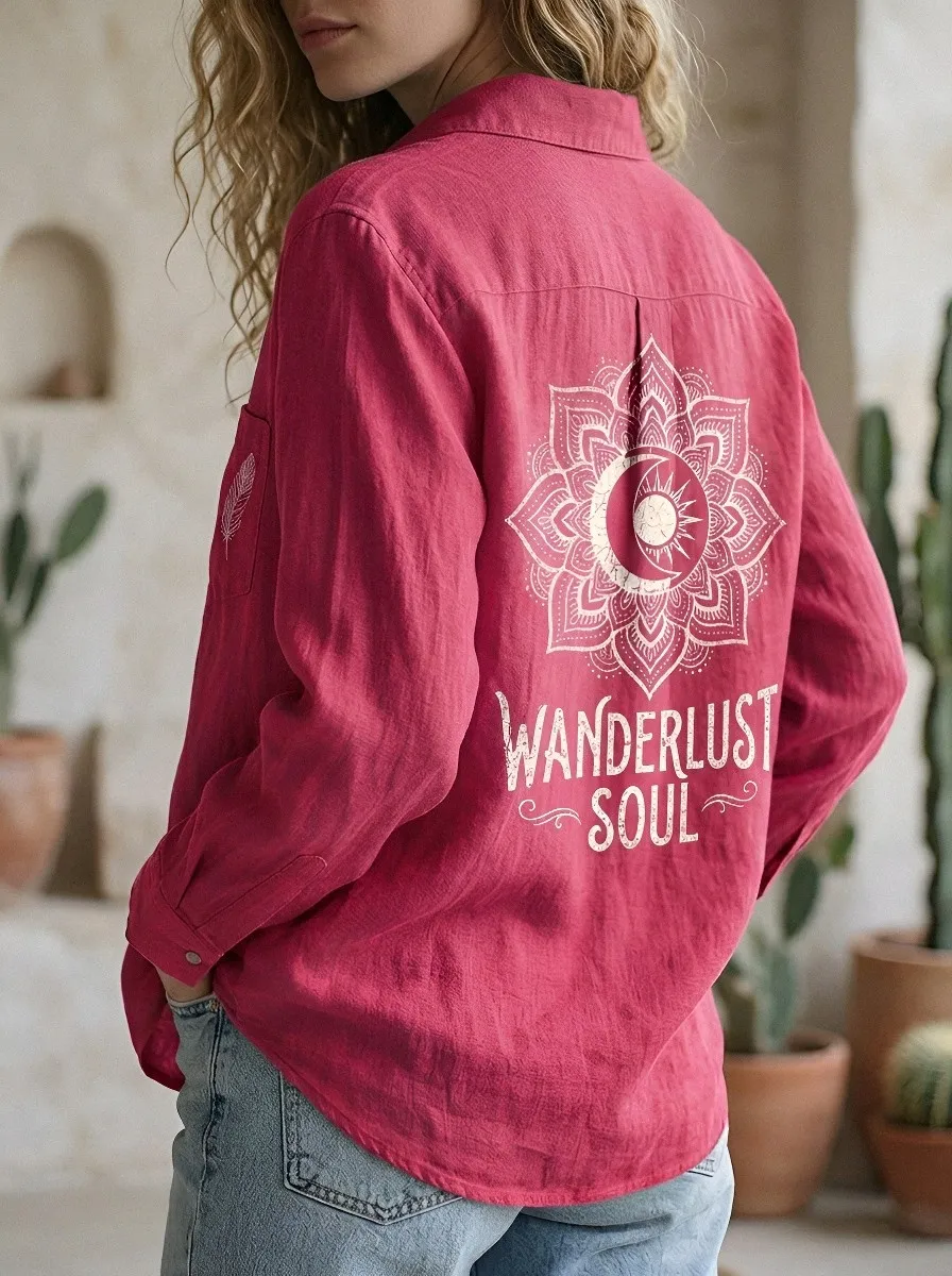Wanderlust Soul Mandala Casual Shirt Classic