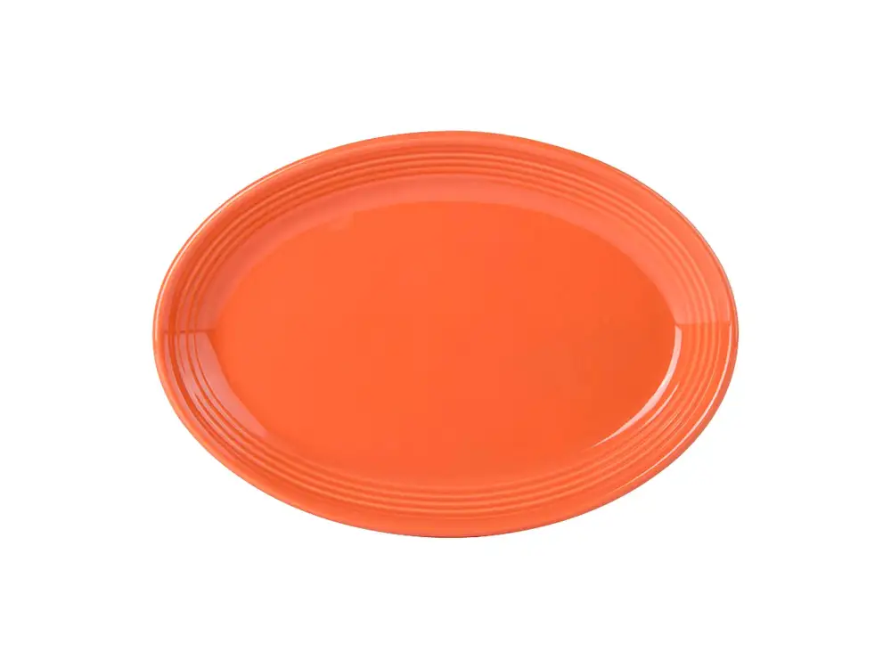 Concentric Pattern Oval Service Platter