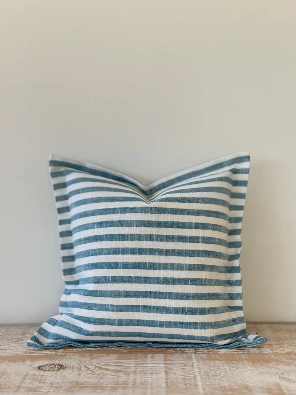 Striped Flanged-Edge Decorative Cushion