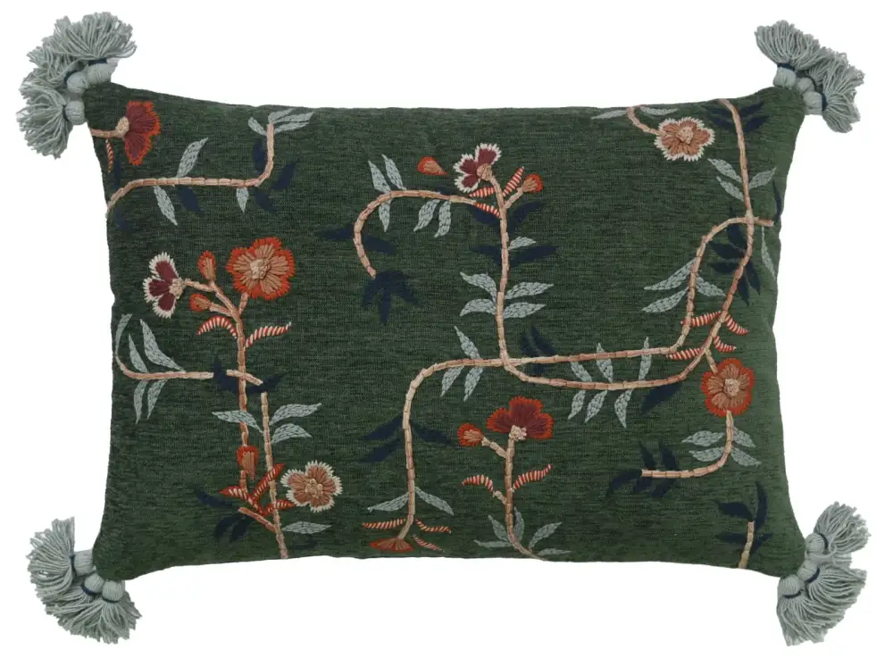 Artisan Embroidered Textured Decorative Cushion Cover