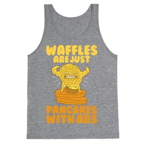 Waffle Abs Graphic Tank Top