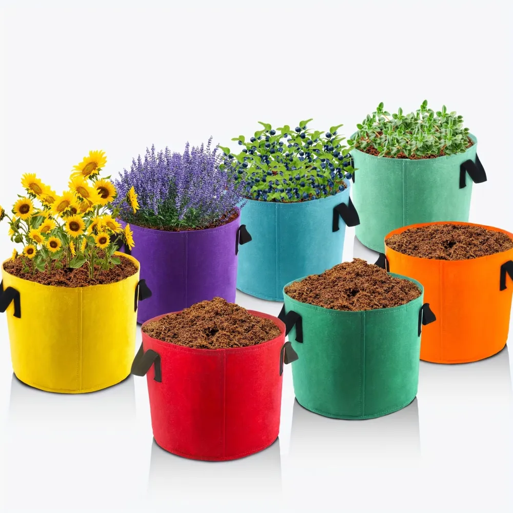 5 Pcs Fabric Plant Grow Bags