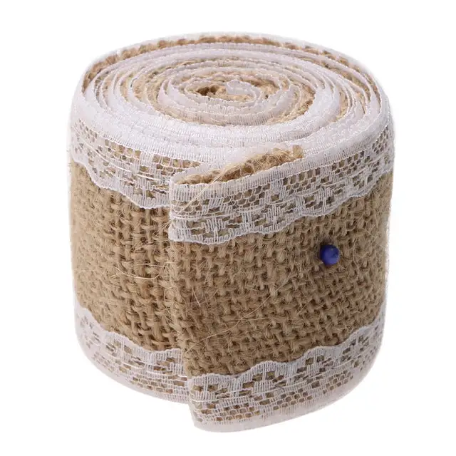 Burlap Lace Ribbon Roll