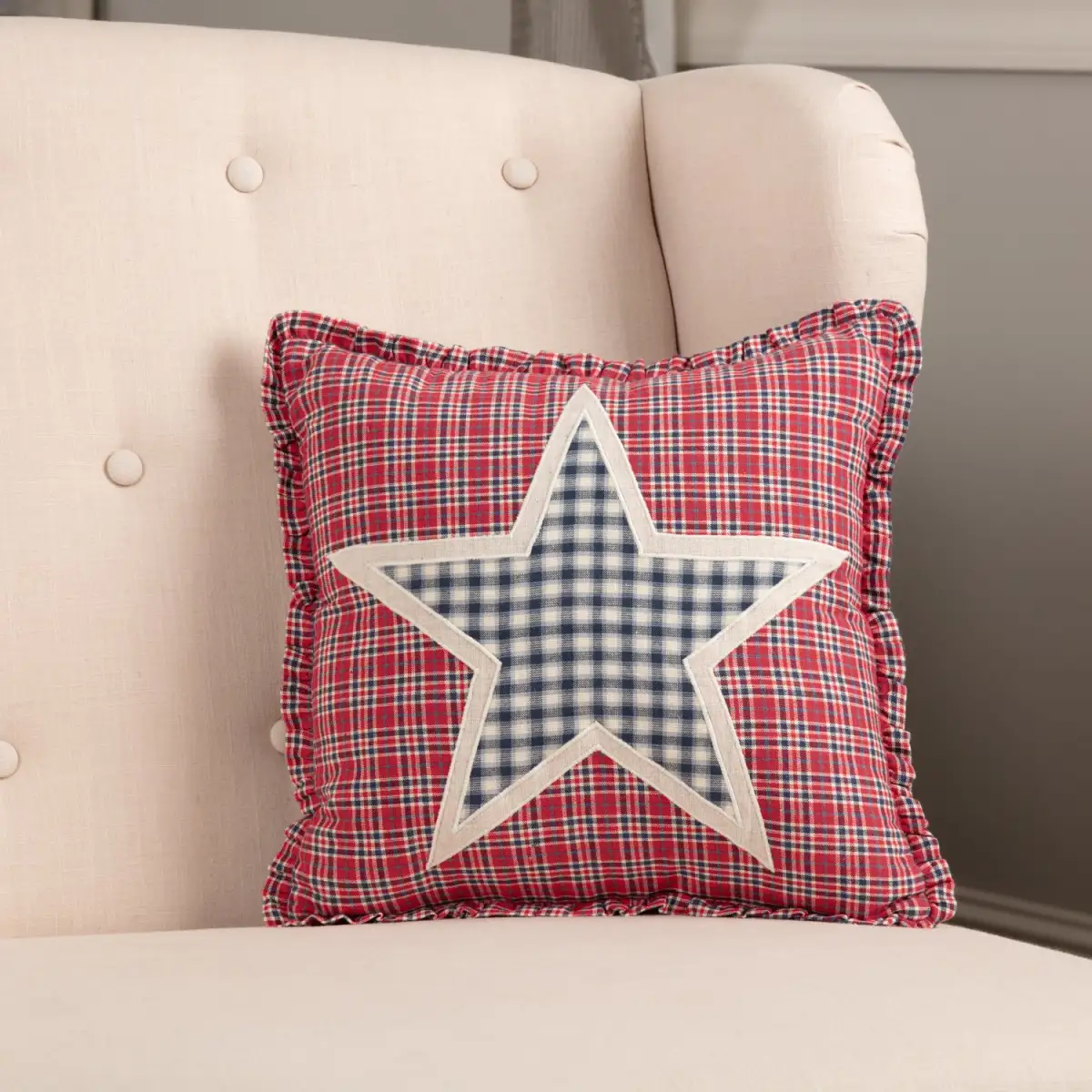 Natural Applique Decorative Accent Pillow