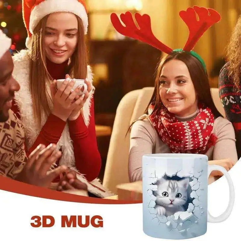 Ceramic Cat Drinkware Set