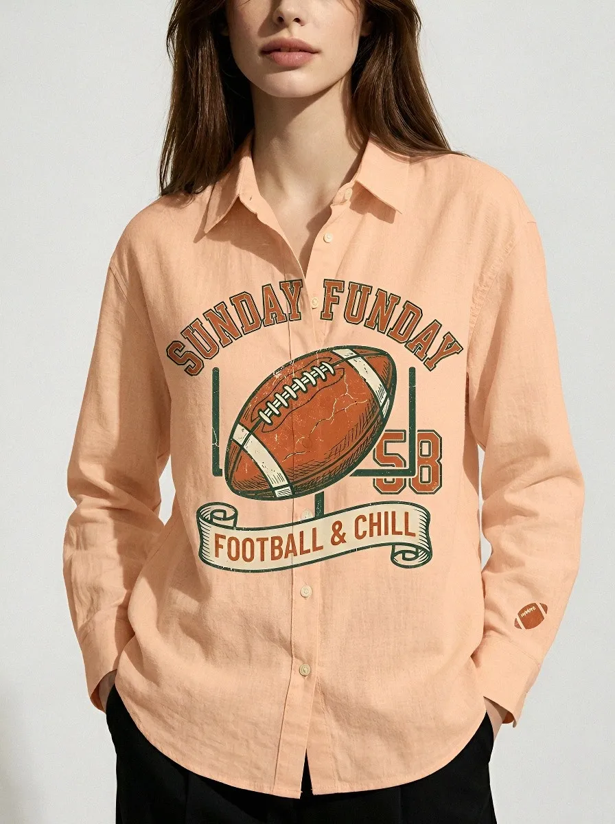 Football Graphic Casual Shirt