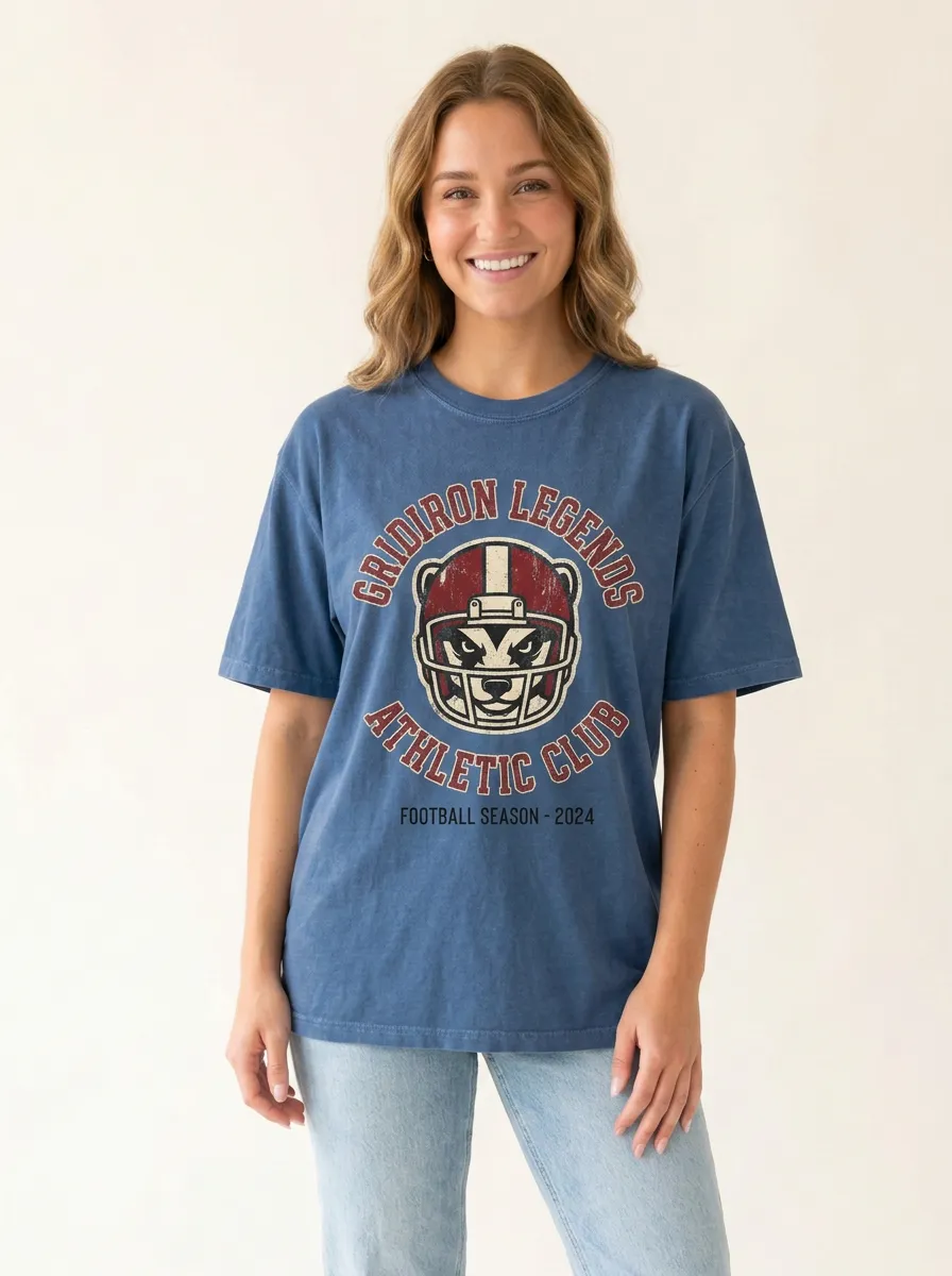 Unisex Gridiron Legends Football Helmet Graphic Printed T-Shirt