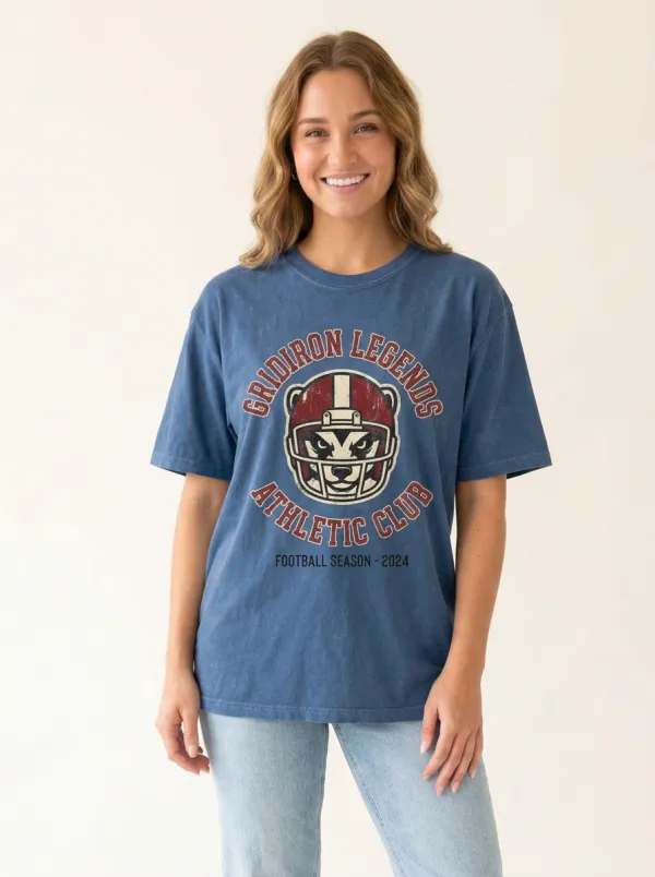 Unisex Gridiron Legends Football Helmet Graphic Printed T-Shirt