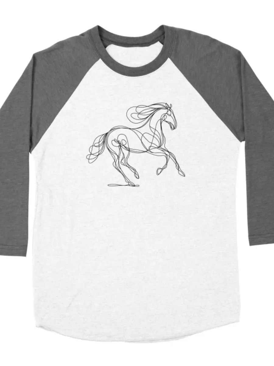 Line Horse Print T-Shirt