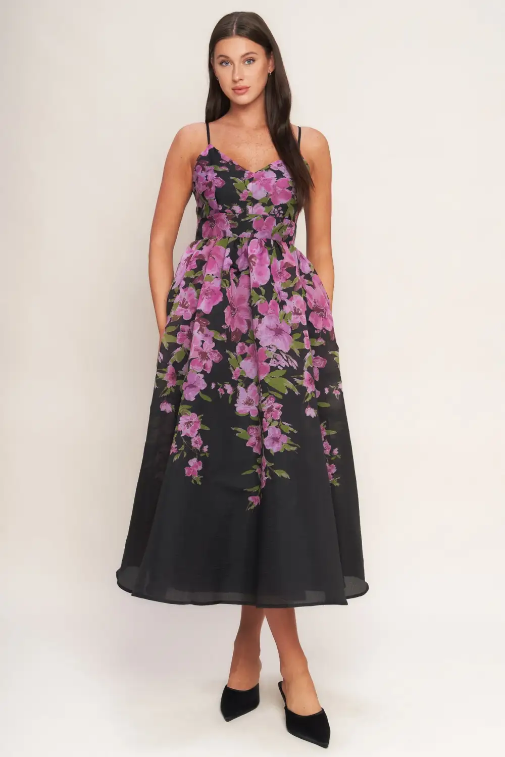 Modern Printed Midi Dress