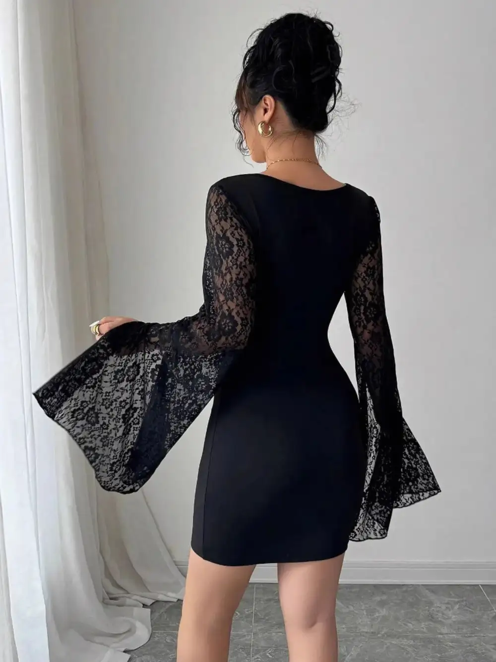 Bodycon Square Neck Mini Dress