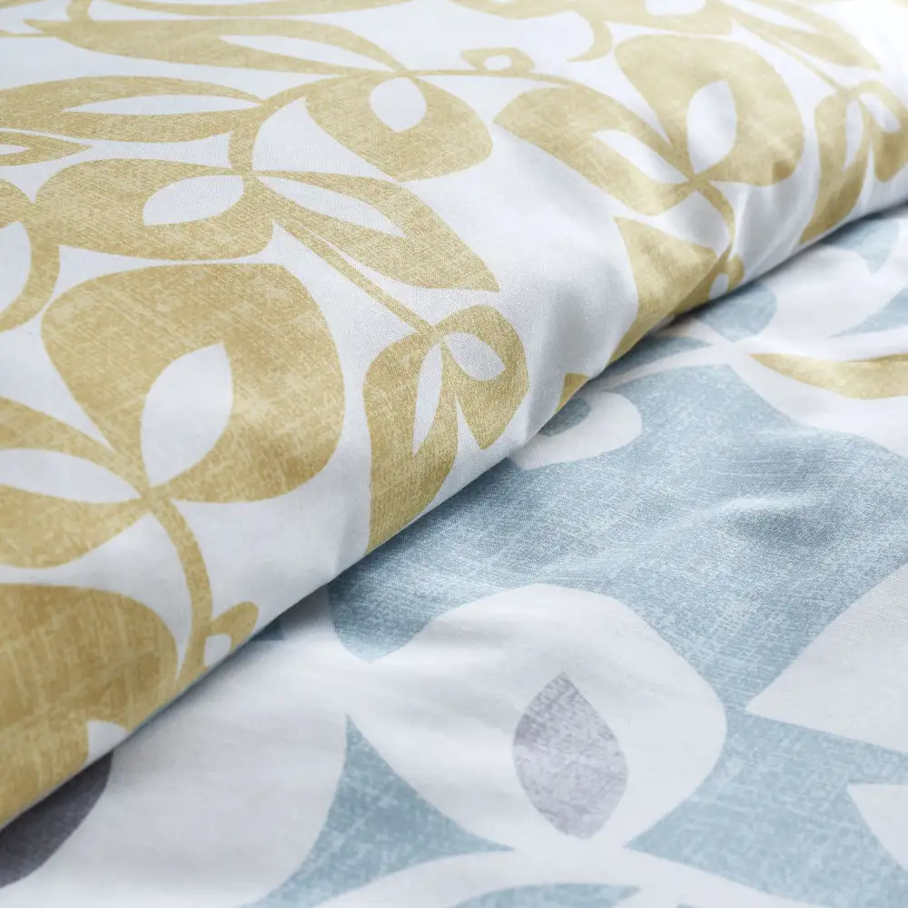 Calm Bedroom Reversible Leaf Cotton Duvet Cover Set