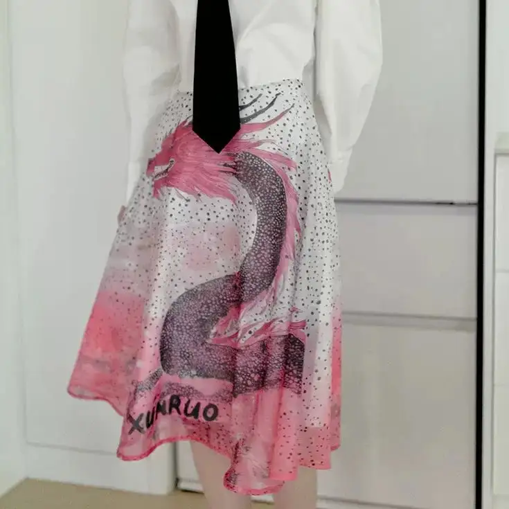 Roomy Summer Everyday Casual Polyester Skirt