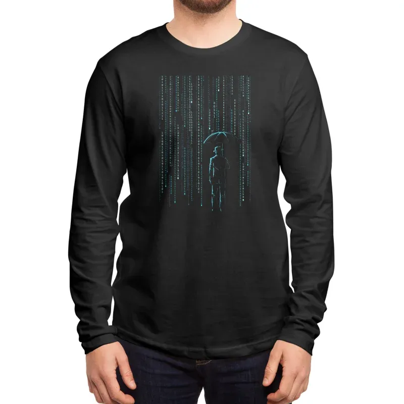 Men's Casual Sci-Fi Style Long-Sleeved Round-Neck T-Shirt