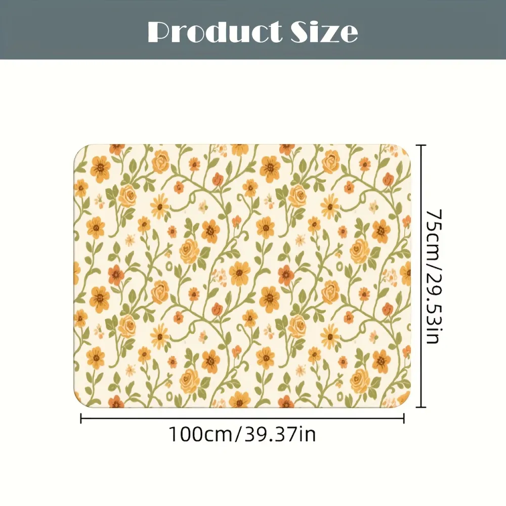Vintage Floral Car Trunk Mat