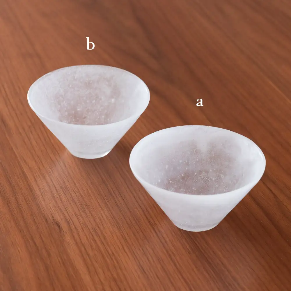Textured Glass Serving Bowl